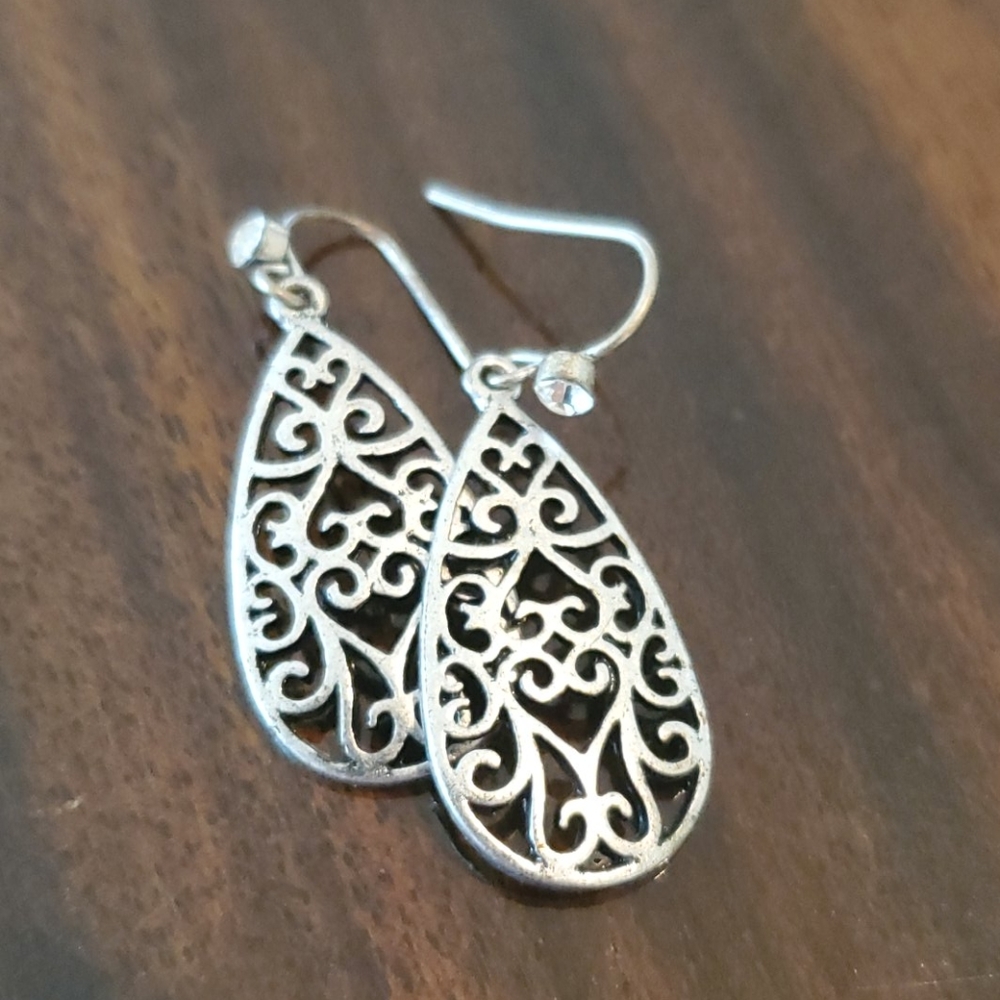 World Market Silver Earrings